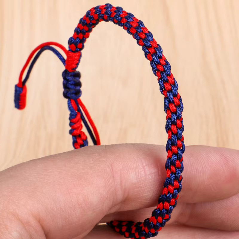 Armband, rot, gewebt, Mais Knoten, Unisex - Bild 3
