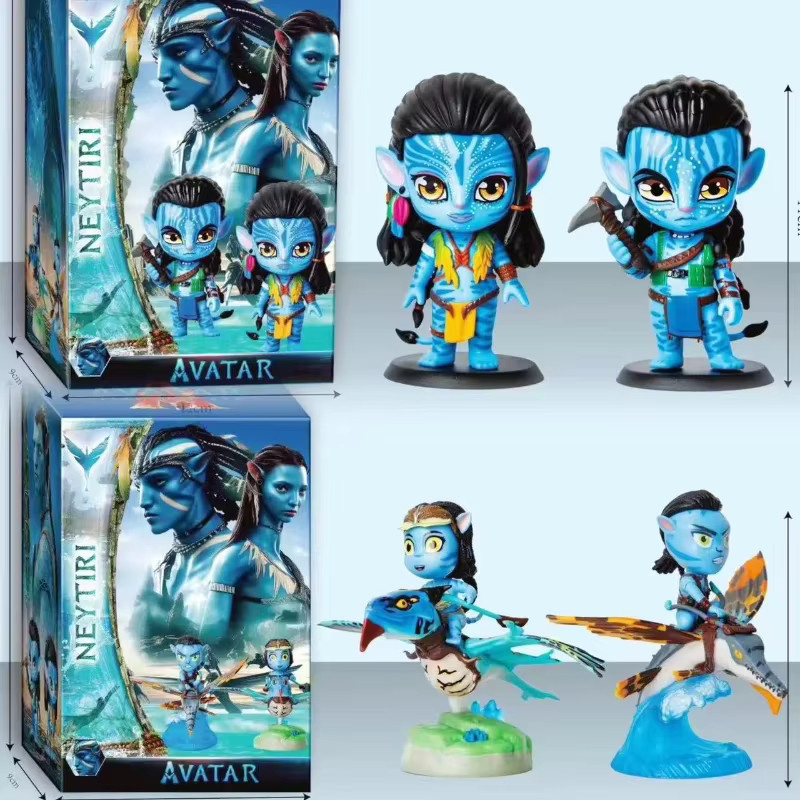 Bandai Avatar 2 Neytiri & Jake Sully PVC-Figur in Multicolor, handgefertigte Sammlerstatue für Fans, Höhe: 12 cm - Bild 4