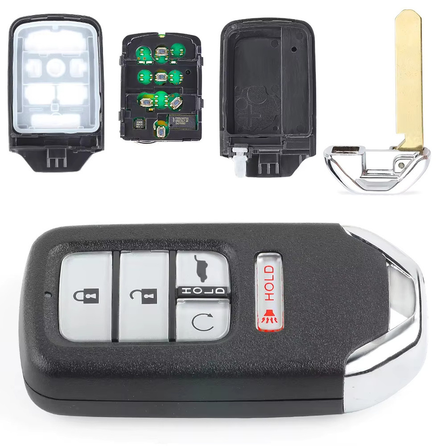 Honda Smart Remote Schlüsselanhänger mit 5 Tasten und ID47 Chip für Pilot, CR-V und Civic, 433 MHz, Schwarz - Bild 4