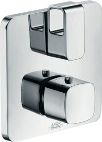 Hansgrohe Axor Urquiola Fertigmontageset UP-THM mit Absperrventil in Edelstahl-Optik und Silber - Bild 1