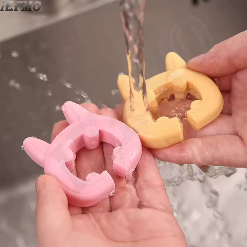 IEFMO Silikon Spachtelhalter in Pink mit Anti-Spill Rand für Küchenutensilien - Bild 3