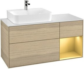 V&B Waschtischunterschrank Finion in Weiß mit Regal, Breite: 120 cm, Tiefe: 50,1 cm, Höhe: 50,1 cm - Bild 1
