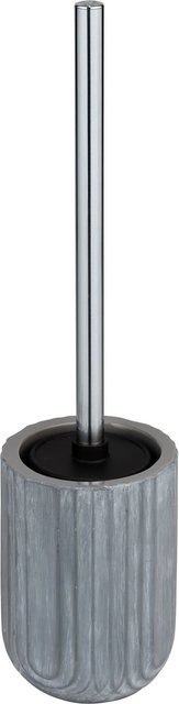 Wenko WC-Garnitur Iseo aus Keramik mit Bürste in Hellgrau, Höhe: 39,5 cm, Durchmesser: 10 cm - Bild 1