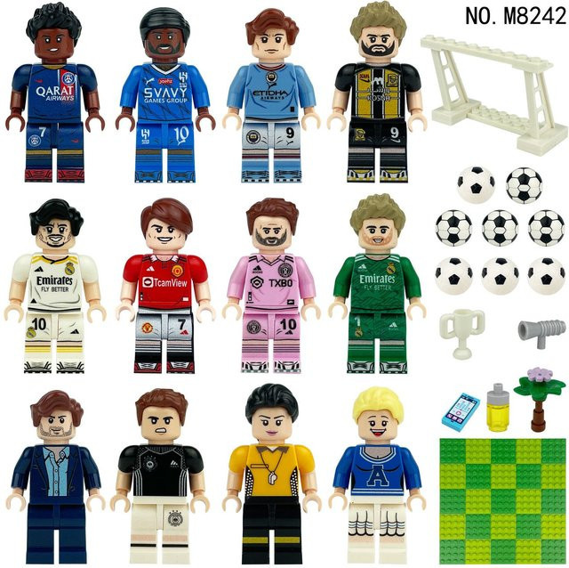 ZMM TOYS Weltmeisterschaft Berühmte Fußballspieler Figur, Action Baustein Modell, ab 7 Jahren - Bild 1