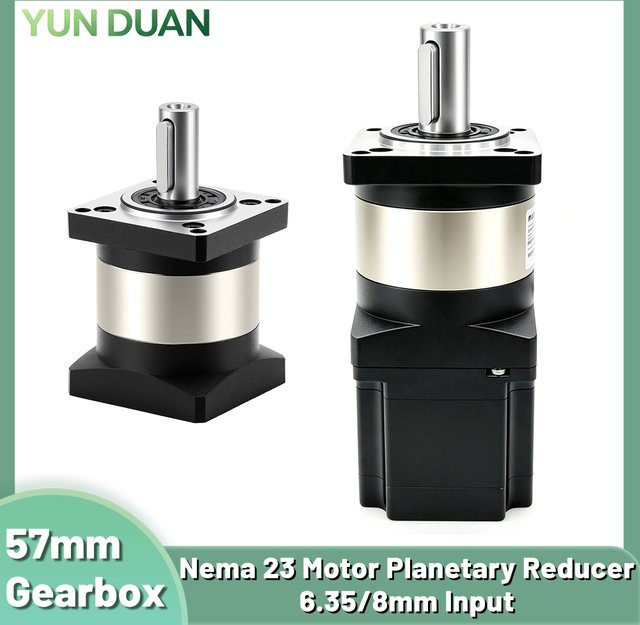 YUN DUAN Planetengetriebe Nema 23 Schrittmotor-Untersetzungsgetriebe-Kit mit 6,35/8mm Eingang und 14mm Welle, 20 Arcmin - Bild 1