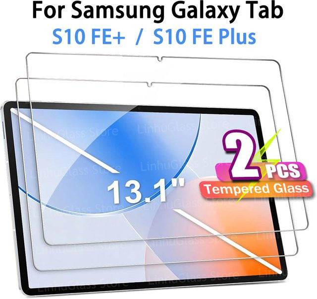 Displayschutzfolie aus gehärtetem Glas für Samsung Galaxy Tab S10 FE Plus / S10 FE+ (13,1 Zoll), transparent, kratzfest und HD klar - Bild 1