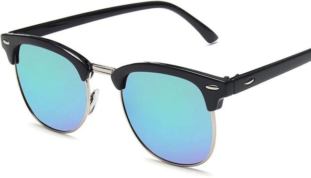 Yiran bag Sonnenbrille, halbrandlos, Cat-Eye, unisex, blau, polarisiert - Bild 1