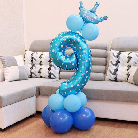 ARI Zahlen Folienballons für Kindergeburtstage in Rosa und Blau