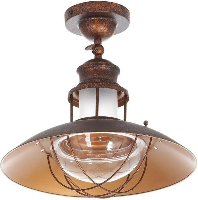 Lindby Deckenlampe Louisanne 9621170 in Braun aus Metall, 1-flammig, E27, Landhausstil, B/T/H: 34,5 x 35,0 x 60,0 cm - Bild 1