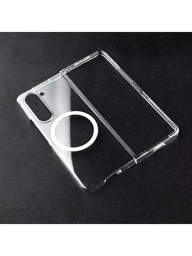 Transparentes 3-teiliges Handyhüllen-Set für Samsung Galaxy Z Fold 3 4 5 6 7 mit magnetischer Unterstützung für kabelloses Laden - Bild 2