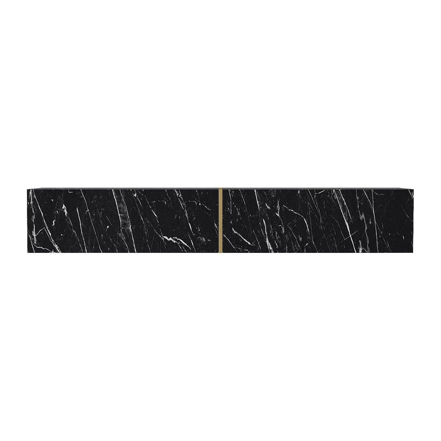 Vente-unique Dinoma TV-Hängeschrank in Schwarz mit Marmoreffekt, Breite: 181,8 cm - Bild 2