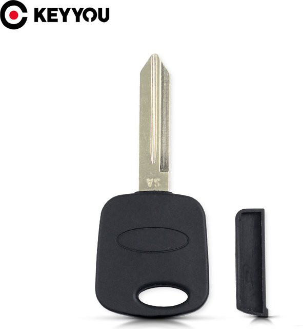 KEYYOU Transponder Chip Autoschlüsselgehäuse für Ford Escape Kuga Maverick Focus Mondeo Mustang Fob Case FO38 Blade, Schwarz - Bild 1