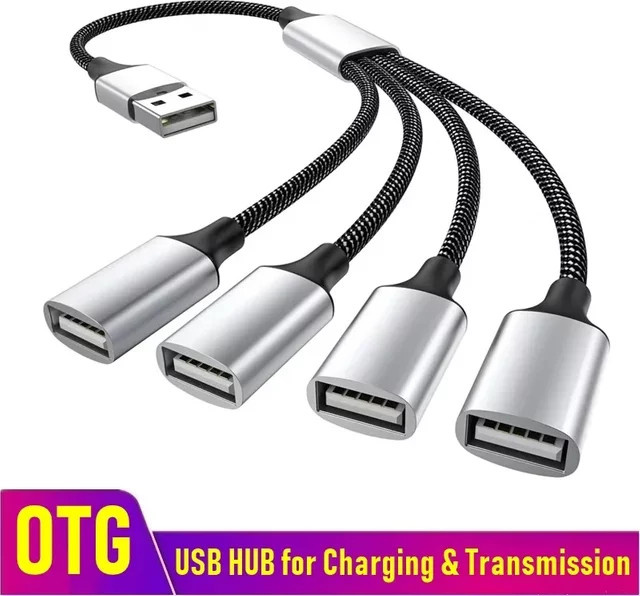 4-Port USB-C Hub OTG-Adapter für schnelle Datenübertragung mit MacBook Pro, Air und Multi-Geräten - Bild 1