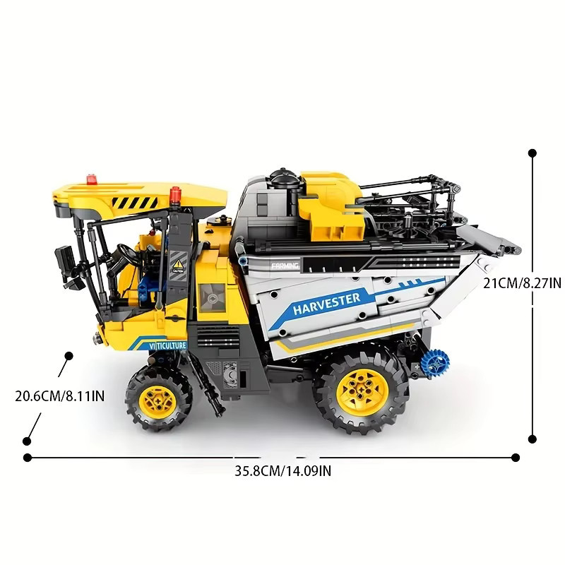 AMAZINGBLOKS Traubenerntemaschine, Bausteine, RC Auto, 2208 Teile - Bild 6