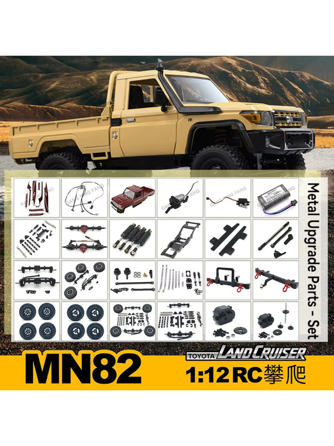 MN MODEL MN82S 4WD Offroad-Crawler, ferngesteuertes Fahrzeug, mit Metallteilen, Pick-up - Bild 2