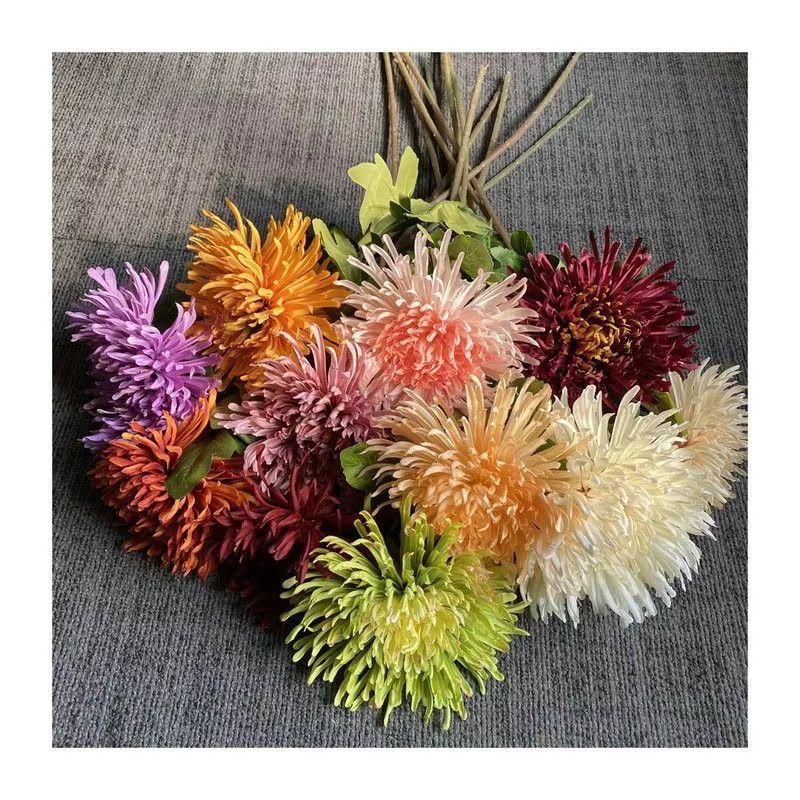 NANDI Künstliche Chrysantheme Drachenklaue in Multicolor als Dekoration für Wohnzimmer und Schlafzimmer - Bild 3