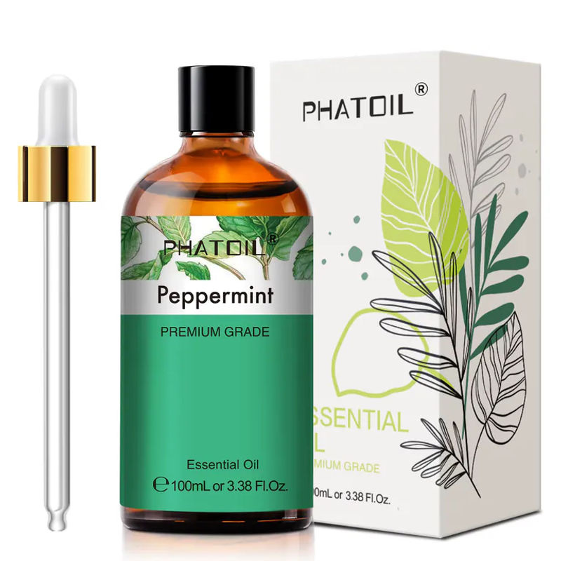 PHATOIL Pfefferminz Ätherisches Öl zur Aromatherapie in braunen Glasflaschen, erfrischend für Diffusor, Massage und Kerzenherstellung, 10 ml, 30 ml oder 100 ml - Bild 3