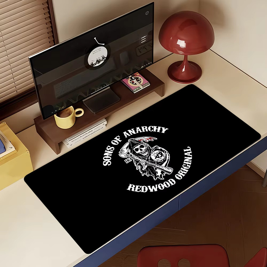 S-Sons Of A-Anarchy XXL Mousepad Schwarz rutschfeste Schreibtischunterlage für PC und Laptop - Bild 4