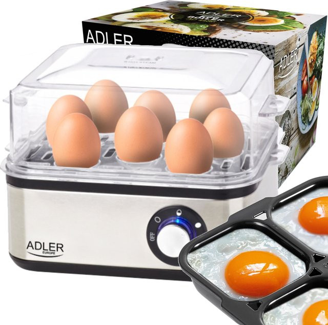 Eierverdampfer mit Wassermessbecher und Nadel zum Schälen der Eier - Bild 1