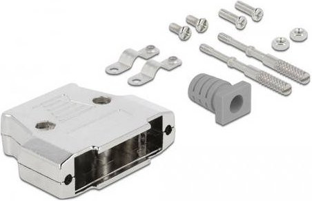 Delock D-SUB Gehäuse aus Metall in Silber - Bild 1