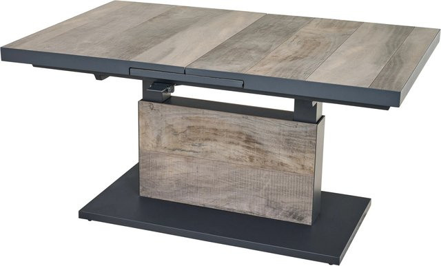 Siena Garden Gartentisch ausziehbar aus Keramik in Washed Grey, B/T: 140 x 90 cm - Bild 1