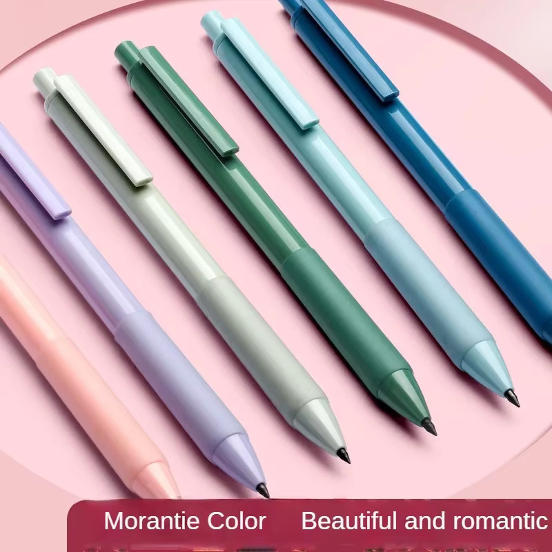 6-teiliges Infinity-Bleistift-Set in Pink, tintenloser Graphit-Stift für Schule, Büro und Kunstskizzen, HB - Bild 2