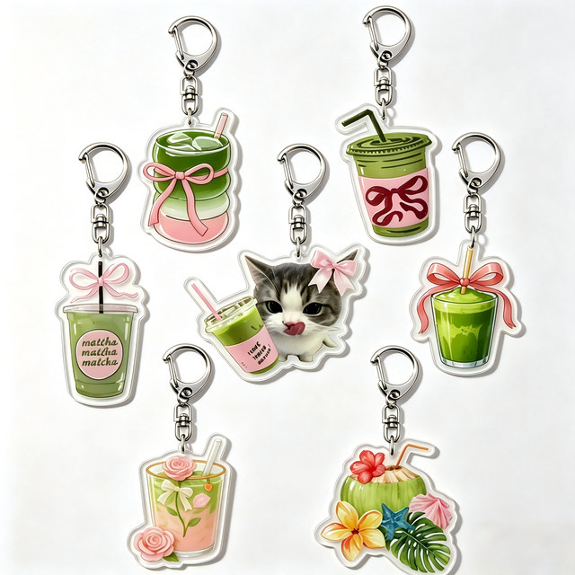 DAZZLE FOR YOU Anhänger Matcha-Getränke, Katzen, Damen - Bild 1