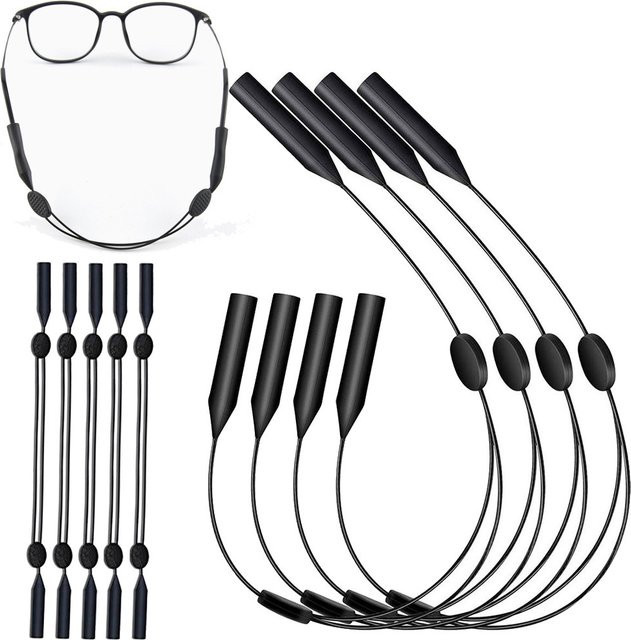 Brillenhalter, Sport-Sonnenbrille, Unisex-Gurt, Schwarz - Bild 1