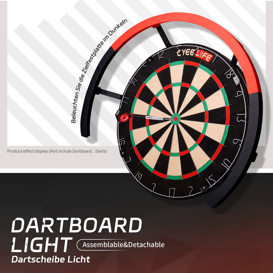 CyeeLife LED-Dartscheibenbeleuchtung mit 240 Grad RGB-Licht in Schwarz - Bild 3