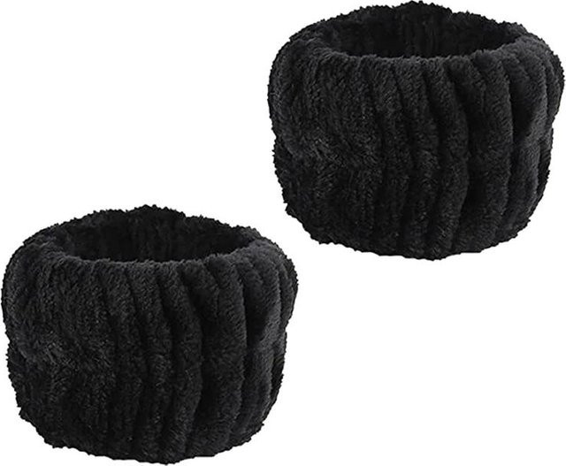 Rd lala Stirnband und Armbänder aus Mikrofaser, 3 Stück, Schwarz - Bild 1