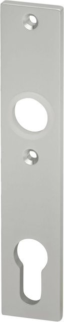 BASI Kurzschild SK 912 Alu F1 mit PZ-Lochung in Silber, B/H/T: 15,5 x 3,0 x 0,5 cm - Bild 1