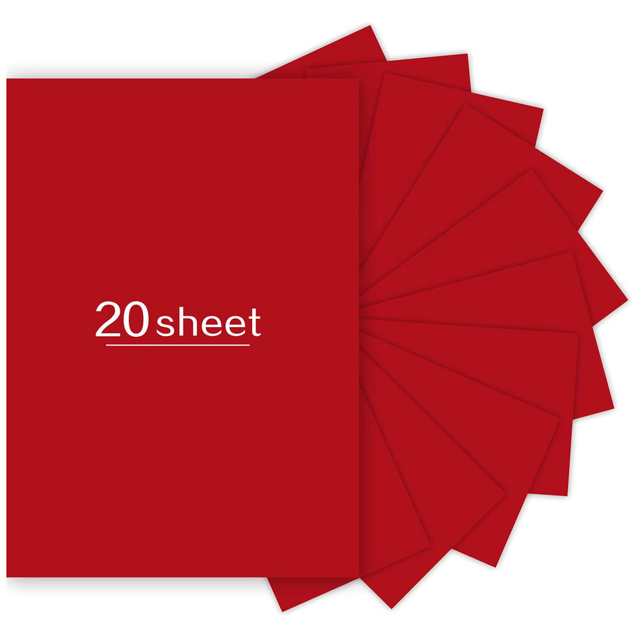 DIY Bastelpapier Set aus Kraftpapier in Rot und Rosa, 20 Blatt, B: 20 cm, L: 30 cm - Bild 2