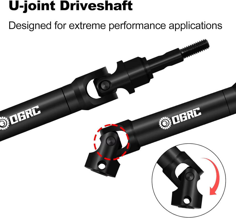 OGRC Stahlantriebswelle CVD U-Gelenk, Traxxas, Metall, Schwarz - Bild 4