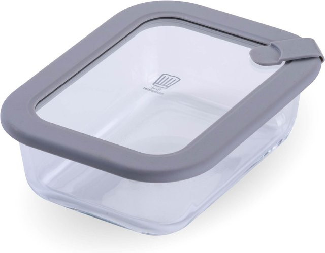 Fackelmann Chefkoch Vorratsdose aus Glas, eckig, transparent, 640 ml - Bild 1