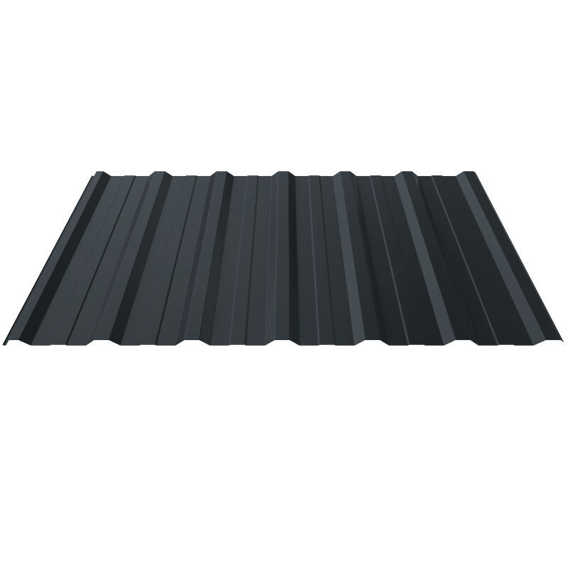 Trapezblech T18+ Dach aus Stahl von Blachotrapez GmbH in Anthrazit mit Aluzink-Beschichtung und 25 µm Polyester-Lackierung - Bild 1