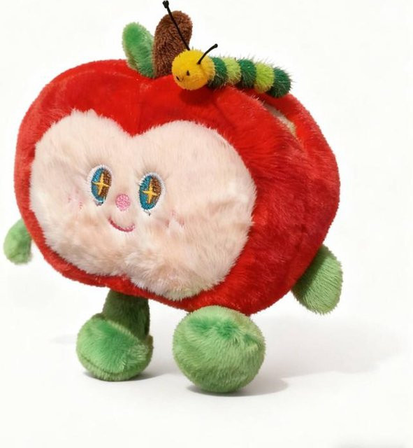 Roter Apfel Plüsch, Plüschspielzeug, 16cm, rot, ab 14 Jahre - Bild 1