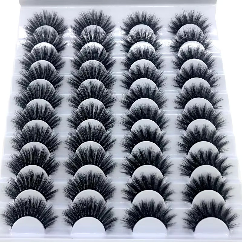 AMSDCN Künstliche Wimpern, Nerz-Wimpern, Black, Unisex - Bild 3
