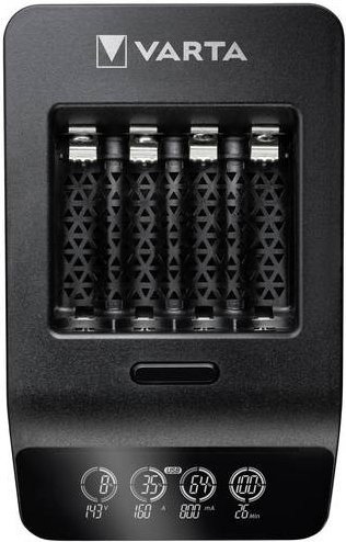 Varta LCD Smart Charger+ Batterieladegerät in Schwarz inklusive 4 AA Akkus (2100mAh) für Mignon und Micro Zellen - Bild 2