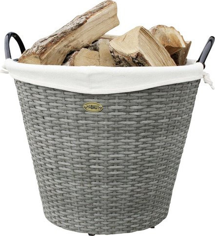 HABAU Feuerholzkorb in Grau und Beige, Rund, Durchmesser: 42 cm - Bild 1