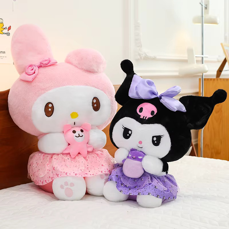 Sanrio My Melody und Kuromi Plüschkissen Rosa, 45 cm - Bild 2
