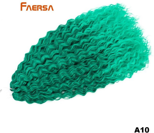 Faersa Hair Curl Haar Wasser Welle Twist, Synthetische Häkelzöpfe, Ombre Blonde, 30 Inch, Unisex - Bild 1