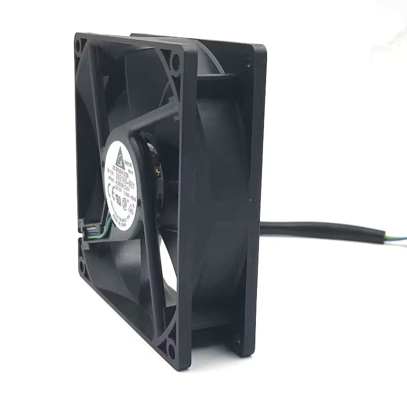 Delta AFB0912VH PWM-Lüfter 12V 0,60A 4-Pin für Computer CPU und Server, Schwarz, B/T/H: 90 x 90 x 25 mm - Bild 3