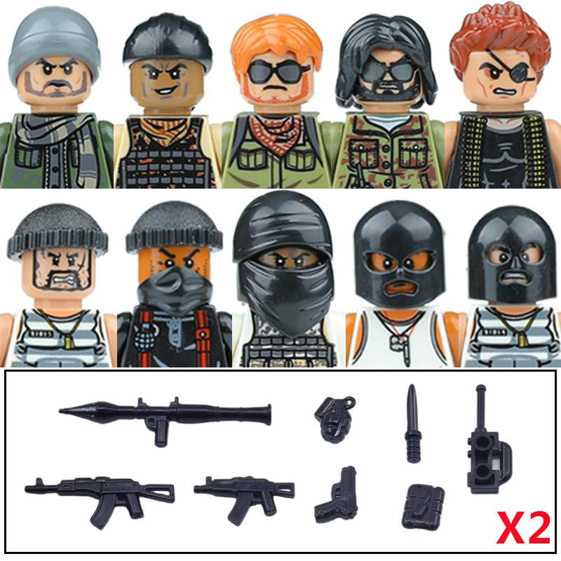 Brangdy Stadt Zubehör MOC Schurken Gangster Figuren, Baustein, ab 14 Jahre - Bild 2