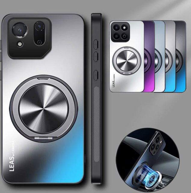 Stoßfeste magnetische Schutzhülle für Asus Rog Phone 9 Pro in Blau mit integriertem Stoßstangenständer und matter Oberfläche - Bild 1