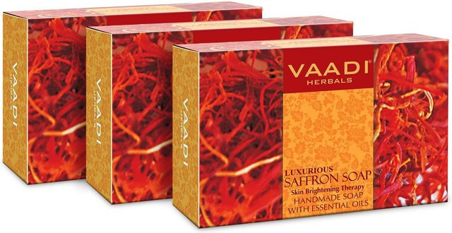 Vaadi Herbals Safran Hautaufhellungs-Seife, 75g, 3er-Pack - Bild 1