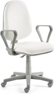 Mayer Sitzmöbel Drehstuhl 2211 für Home Office in Weiß mit Armlehnen und Rollen, B/H: 62 x 62 cm - Bild 1