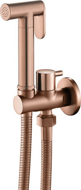 MELLRAIN Bidet-Sprühgerät Set mit Schlauch und Halterung in gebürstetem Roségold - Bild 1