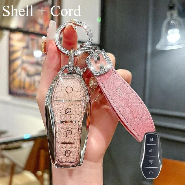 BYD TPU Autoschlüssel Schutzhülle Vollabdeckung in Pink für Modelle Möwe, Delphin, Qin, Han, Tang, Seal U, DM-i und Atto 3 - Bild 1