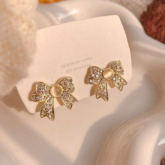 Ohrringe 925 Silber, 14k Gold überzogen, Opal, Zirkonia, Damen - Bild 1