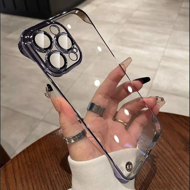 Ultradünne transparente Handyhülle für Apple iPhone 16 15 14 13 12 11 Pro Max Plus stoßfest mit Luxus-Beschichtung - Bild 1